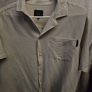 Marc New York Men's Light Creme And White Dress Shirt